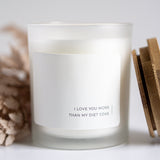 I Love You More than My Diet Coke, Gift for Him, Gift for Her, Minimalist Candle, Funny Valentine, Anniversary Gift, Handmade Candle