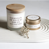 Hope Its Not Haunted, Housewarming Gift, New Home Gift, Closing Gift, White Candle, Hand Poured Candle, Soy Wax Candle, Personalized Gift