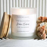 New Home Gift, Personalized Candle, Housewarming Gift, New Beginnings, Closing Gift, Realtor Gift, Customized Gift, Moving Away, Soy Candle