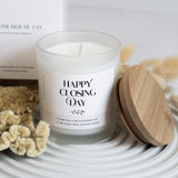 Happy Closing Day Candle, Personalized Candle, Realtor Gift, Housewarming Gift, New Home Gift, Closing Gift, Gift from Realtor, Soy Candle