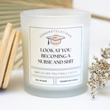 Look at You Becoming a Nurse, Nurse Gift, Graduation Gift, Nurse Graduate Gift, Emergency Nurse, Personalized Candle, Funny Candles