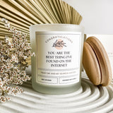 Best Thing on the Internet, Anniversary Gift, Fiancé Birthday, Valentines Gift, Anniversary Candle, Candle for Husband, Candle for Wife