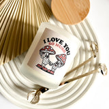 I Love You So Mush, Valentines Day, Funny Valentine, Gift for Her, Mushroom Gift, Gift For Him, Anniversary Gift, Funny Candle