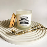 I Survived Another Meeting that Should Have Been an Email, Boss Gift, Gift for Coworker, Funny Candle, Gift for Him, Boss Day, Office Gifts