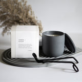 Amber + Suede Concrete Candle