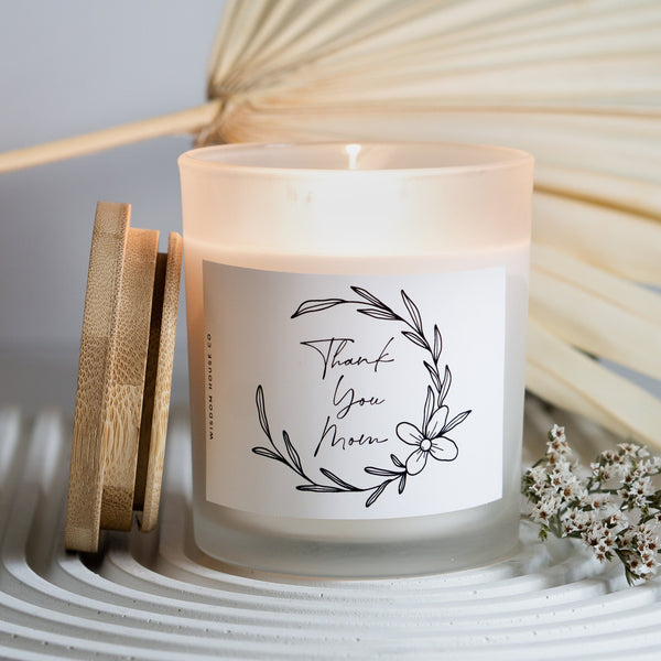 Thank You Mom Candle, Mothers Day Gift, Mother In Law Gift, Gift from Daughter, Gift from Son, Mom Gift, First Mothers Day, Mother Gift,