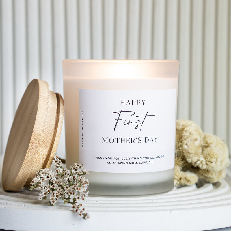 First Mothers Day, Mothers Day Gift, Personalized Gift, Mom Gift, New Mother Gift, Mothers Day Candle, New Mom Gift, Expecting Mom Gift