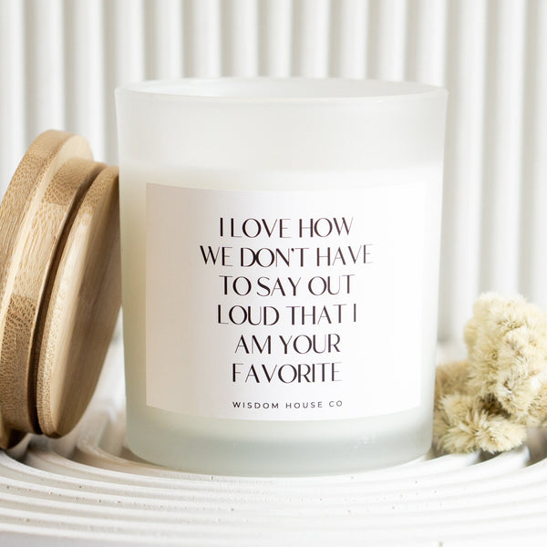 Favorite Child Candle, Dad Gift, Dad Birthday Gift, Gift from daughter, Gift from Son, Personalized Candle, Funny Candle, Mom Gift