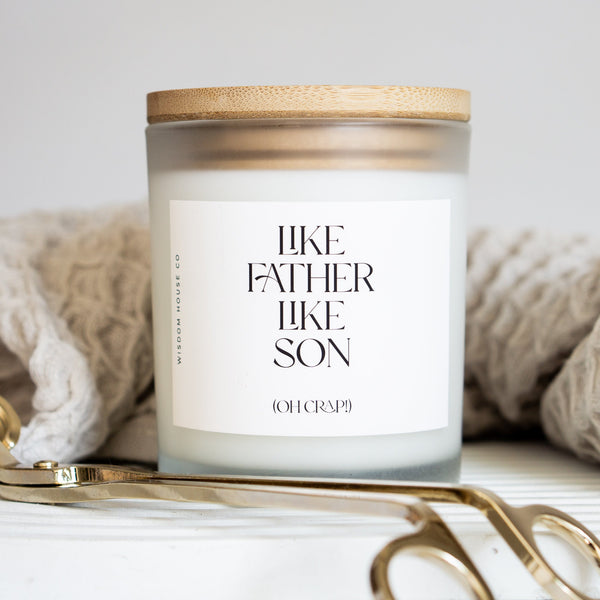 Like Father Like Son (Oh Crap), Fathers Day Gift, Gift from Son, Funny Candles, Dad Gift, Gift for Him, Dad Birthday Gift, 50th Birthday