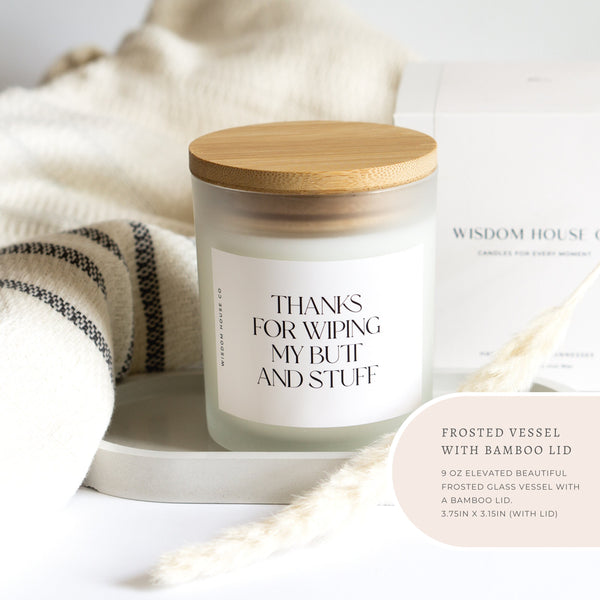 Thanks for Wiping My Butt and Stuff, Fathers Day Gift, Funny Candles, New Dad Gift, Baby Shower Gift, New Mom Gift, Gift from Son, Dad Gift