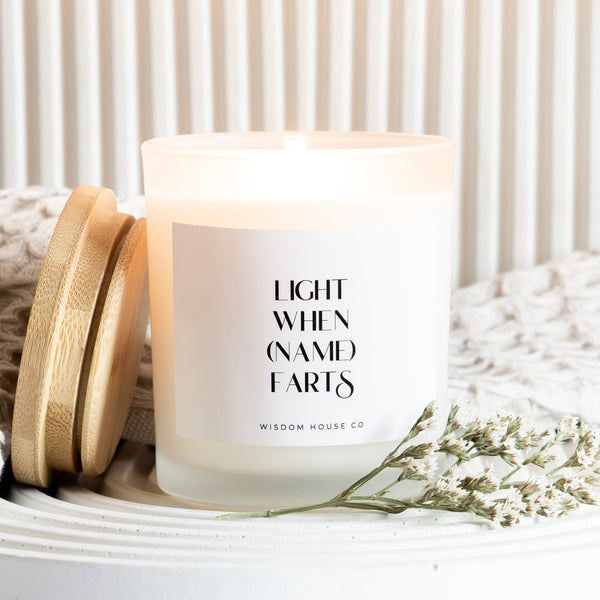 Personalized Light When Farts, Funny Candle, Boyfriend Gift, Personalized Candle, Coworker Gift, Gag Gift, Brother Gift, Sister Gift