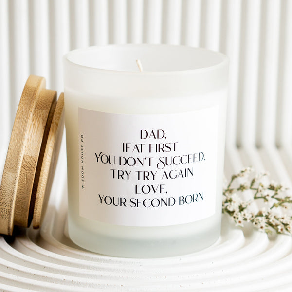 Second Born Gift, If At First You Don't Succeed, Try Try Again, Father's Day Gift, Dad Gift, Gift from Daughter, Gift from Son, Funny Gift