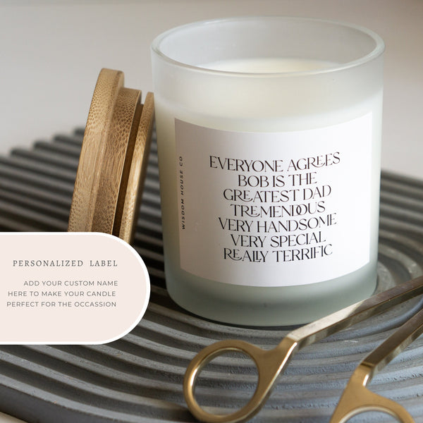 Really Terrific Dad, Personalized Dad Gift, Funny Dad, Trump Quote, Funny Candle, Father's Day Gift, Dad Birthday, Gift from Daughter