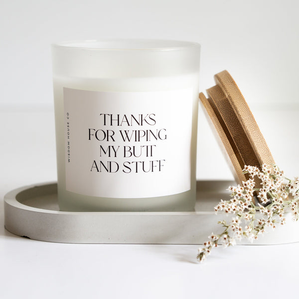 Thanks for Wiping My Butt and Stuff, Fathers Day Gift, Funny Candles, New Dad Gift, Baby Shower Gift, New Mom Gift, Gift from Son, Dad Gift