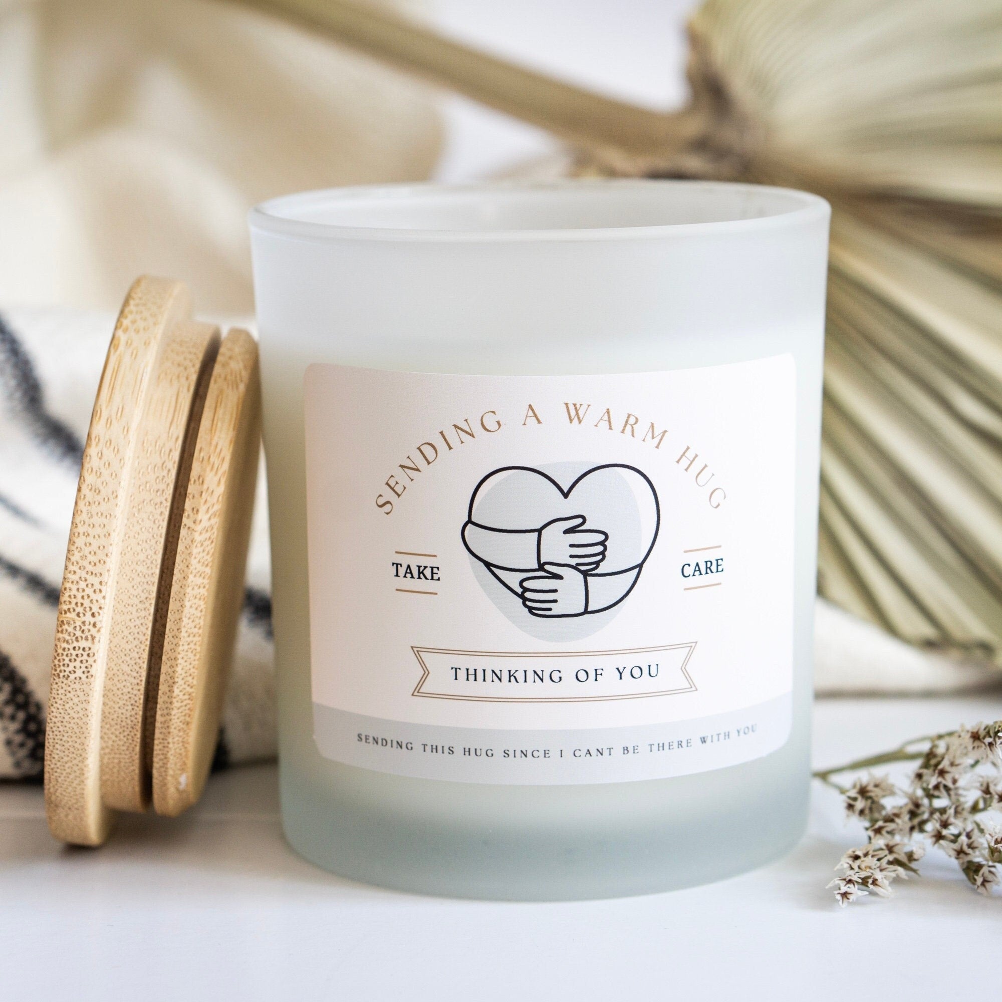 Sending a Hug, Self Care Candle, Gift for Her, Care Package Candle, Be ...