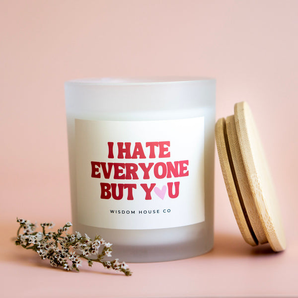 I Hate Everyone Candle, Candle for Her, Best Friend Birthday, Birthday Gift, Gifts for Her, Husband Valentine Gift, Funny Candle, Funny Gift