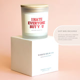 I Hate Everyone Candle, Candle for Her, Best Friend Birthday, Birthday Gift, Gifts for Her, Husband Valentine Gift, Funny Candle, Funny Gift