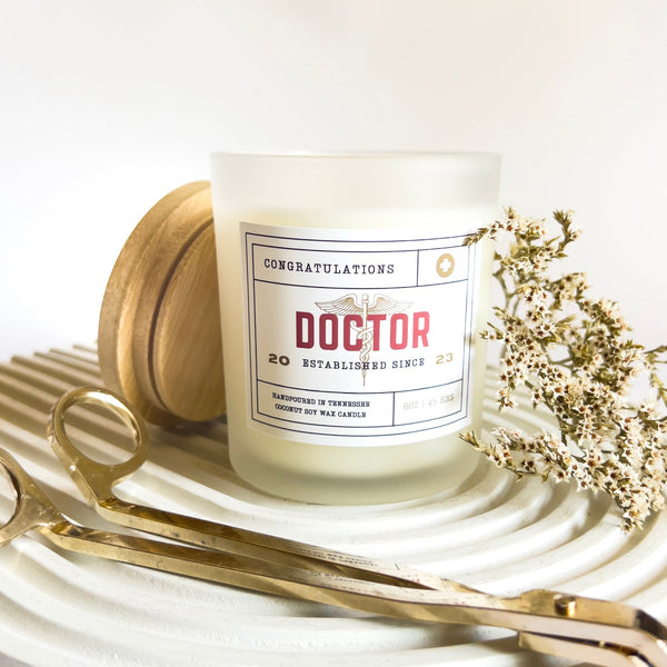 Phd Graduation Gift, Doctor Gift, Candle Gift Box, Gift for Doctor, Gift for Him, Medical School, Future Doctor, Doctor Graduation